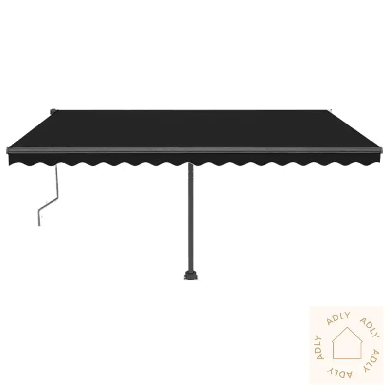 Automatisk Markise Med Vindsensor Og Led 400X350 Cm Antrasitt