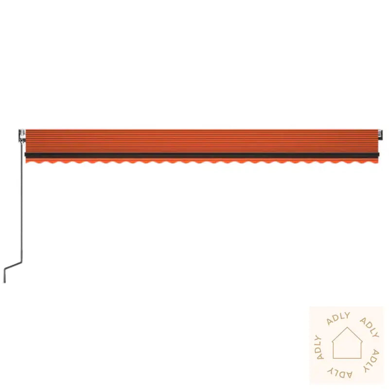Automatisk Markise Med Vindsensor Og Led 600X350Cm Oransje/Brun