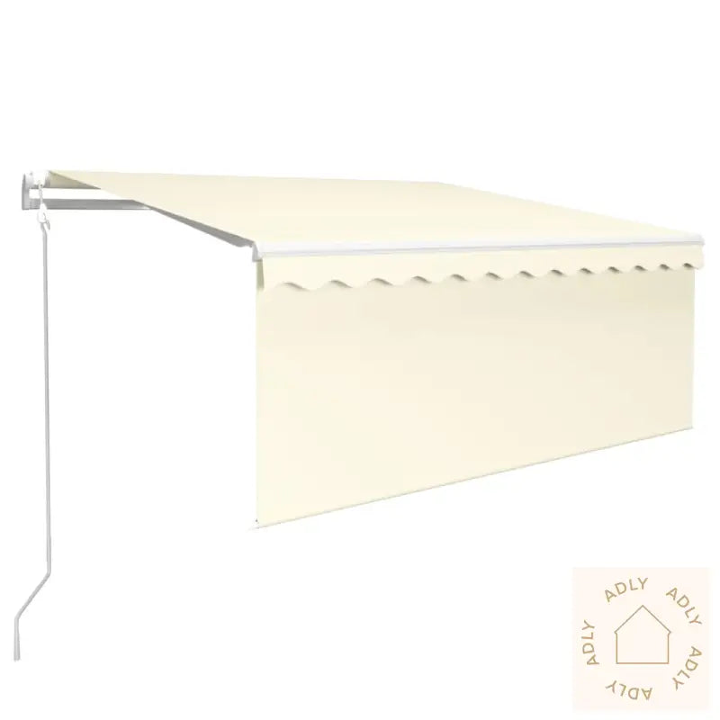 Automatisk Uttrekkbar Markise Med Rullegardin 3,5X2,5 M Krem