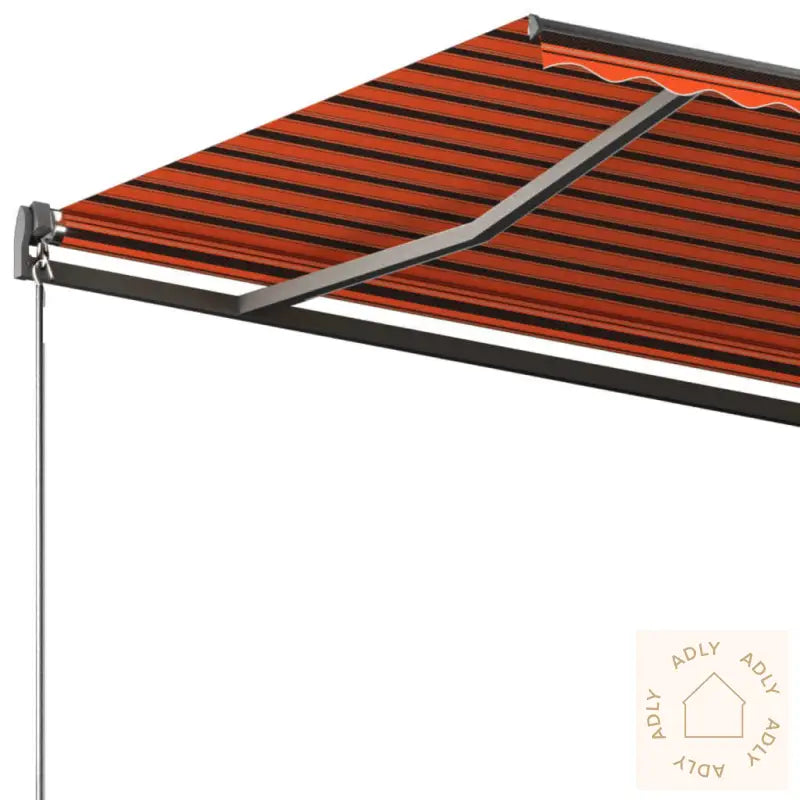 Frittstående Automatisk Markise 300X250 Cm Oransje Og Brun