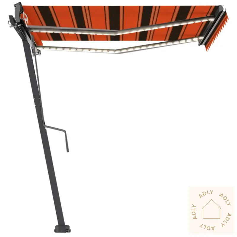 Frittstående Automatisk Markise 300X250 Cm Oransje Og Brun