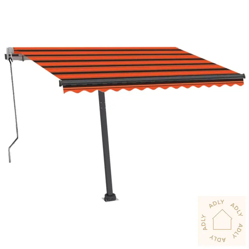 Frittstående Automatisk Markise 300X250 Cm Oransje Og Brun