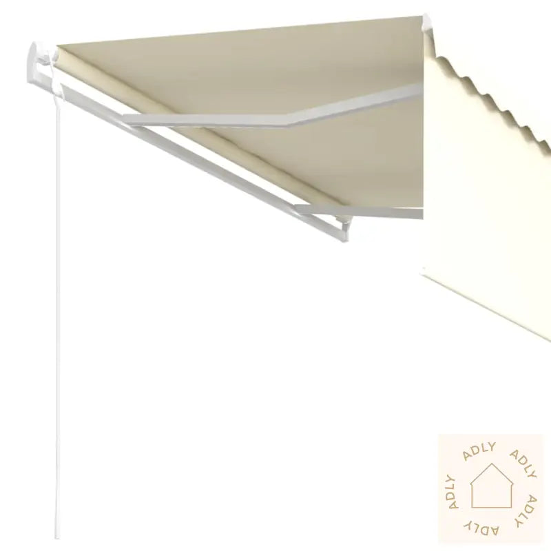 Automatisk Uttrekkbar Markise Med Rullegardin 3,5X2,5 M Krem