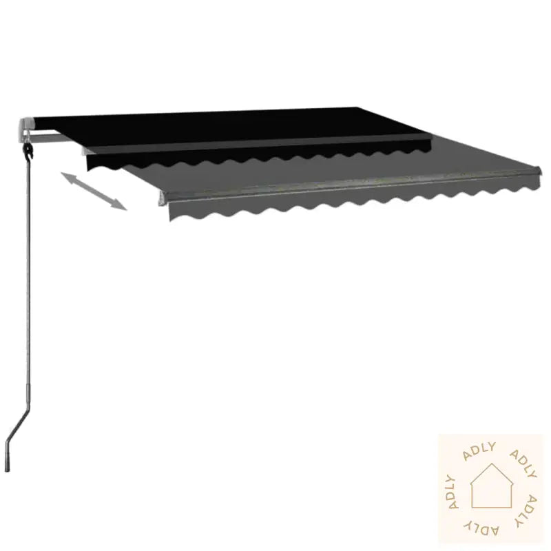 Automatisk Markise Med Led Og Vindsensor 300X250 Cm Antrasitt