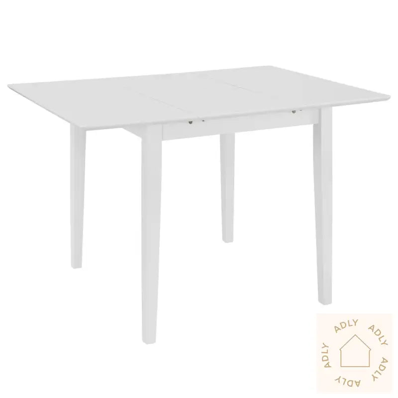 Uttrekkbart Spisebord Hvit (80-120)X80X74 Cm Mdf