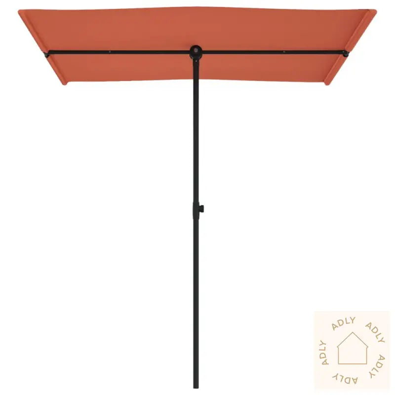 Hageparasoll Med Aluminiumsstang 180X110 Cm Terrakotta