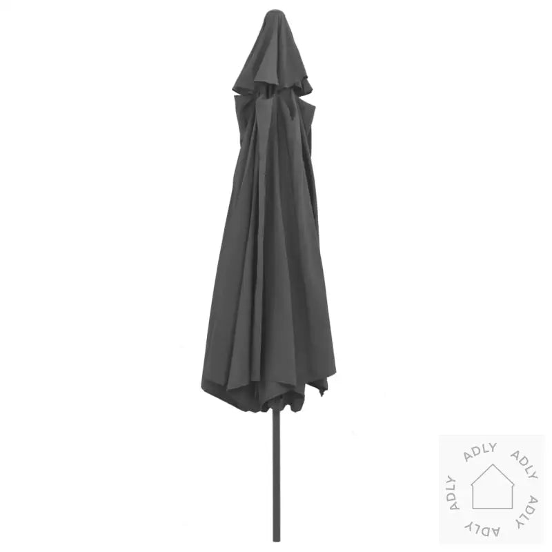 Hageparasoll Med Metallstang 390 Cm Antrasitt