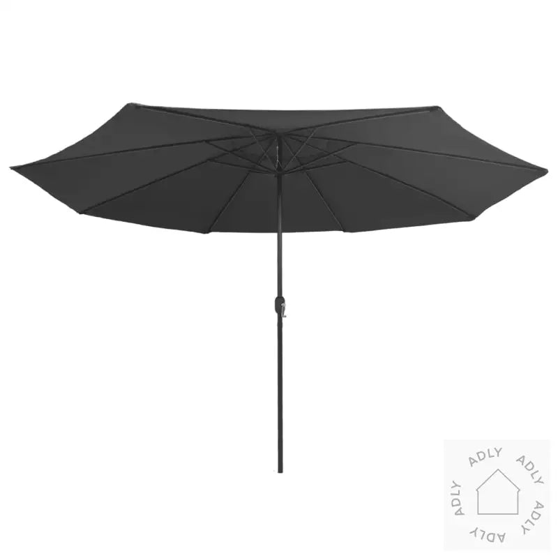 Hageparasoll Med Metallstang 390 Cm Antrasitt