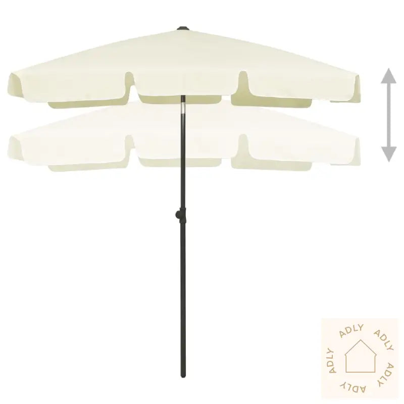 Strandparasoll Sandgul 180X120 Cm