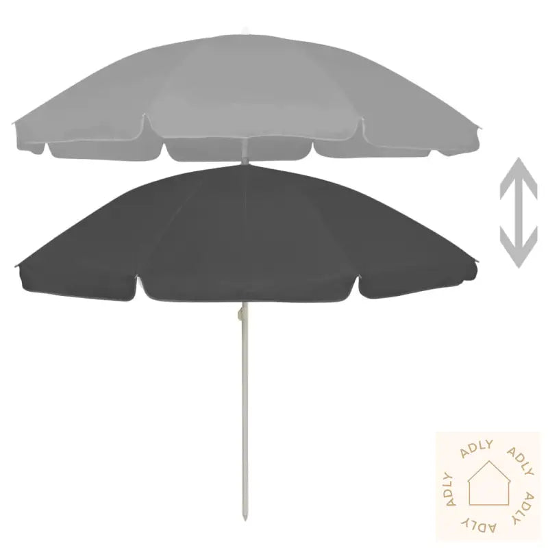 Strandparasoll Antrasitt 240 Cm