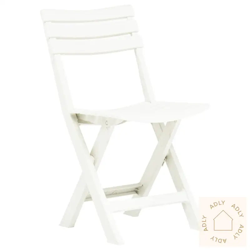 Foldbare Hagestoler 2 Stk Plast Hvit