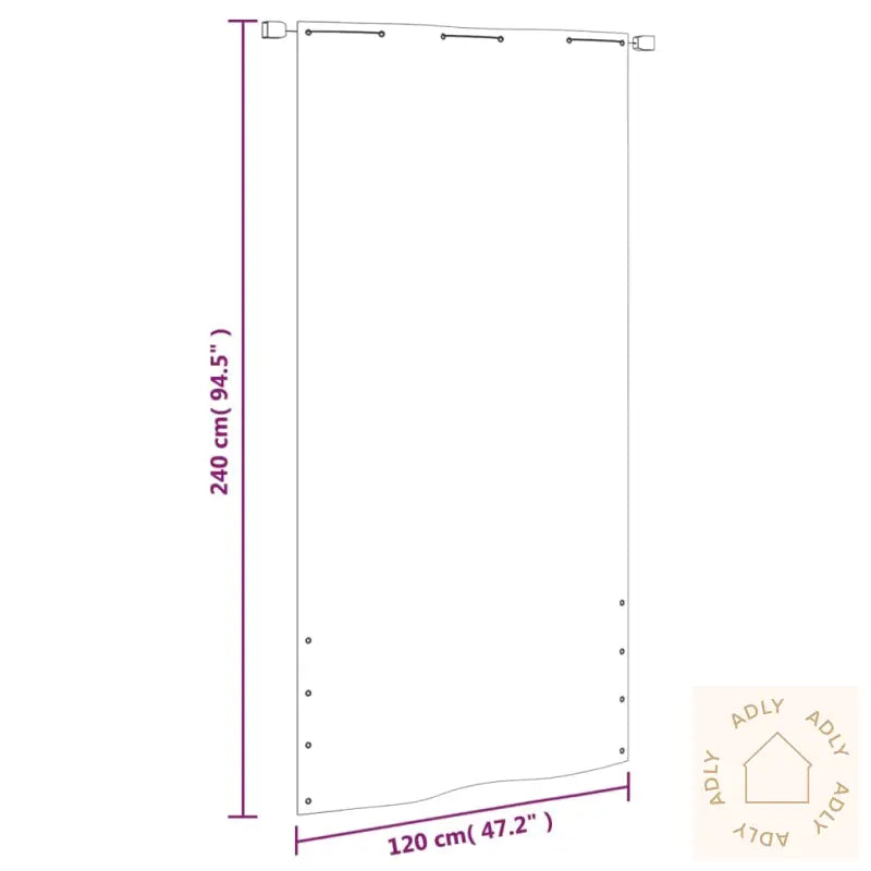 Balkongskjerm Lysegrønn 120X240 Cm Oxfordstoff