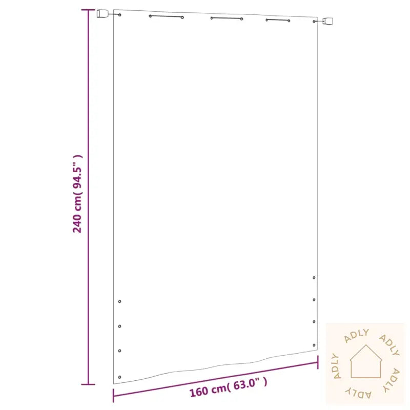 Balkongskjerm Lysegrønn 160X240 Cm Oxfordstoff