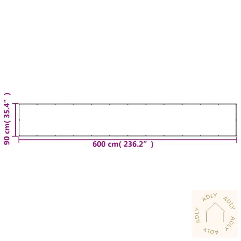 Balkongskjerm Lysegrå 90X600 Cm 100% Polyester Oxford