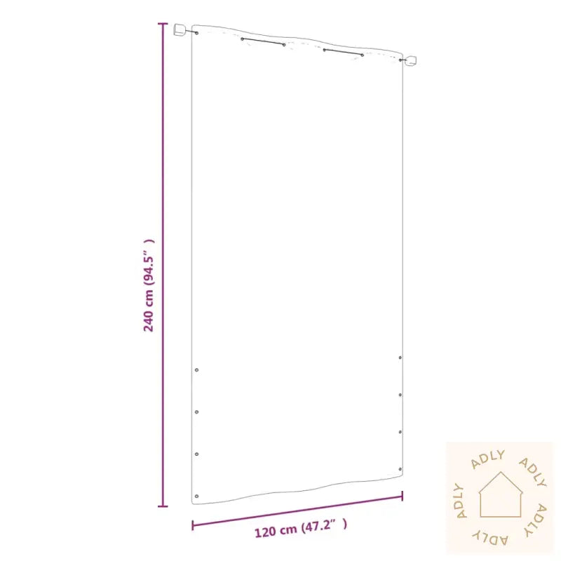 Balkongskjerm Rød 120X240 Cm Oxfordstoff