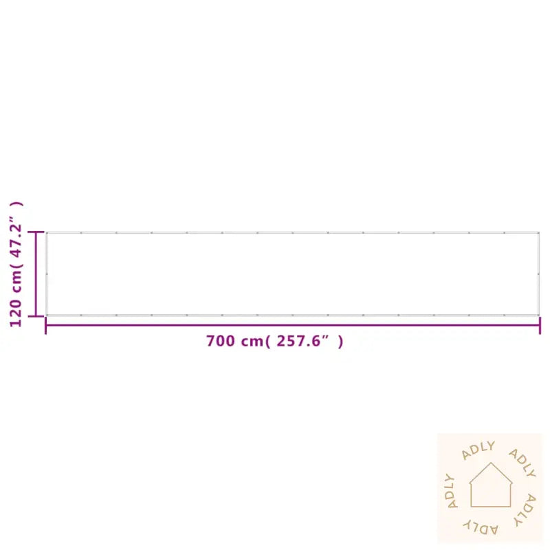 Balkongskjerm Mørkegrønn 120X700 Cm 100% Polyester Oxford