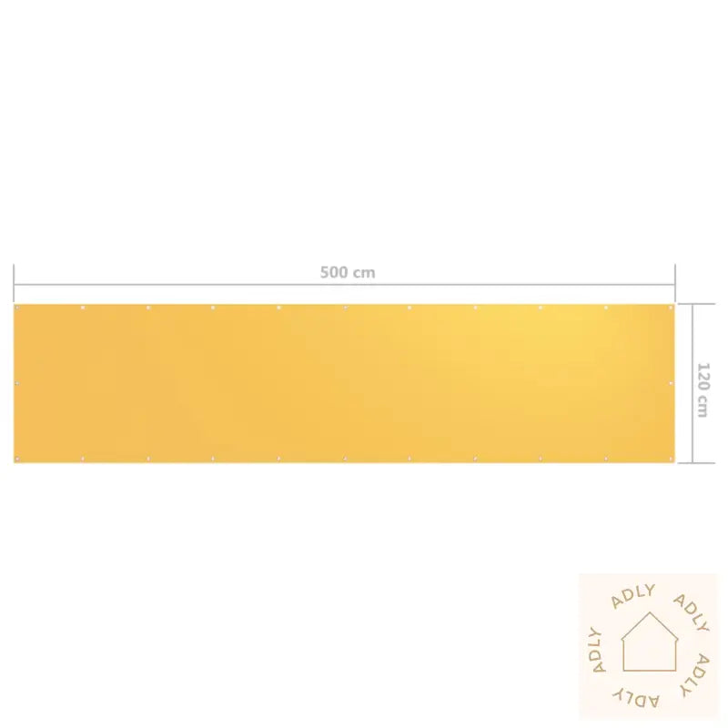 Balkongskjerm Gul 120X500 Cm Oxfordstoff