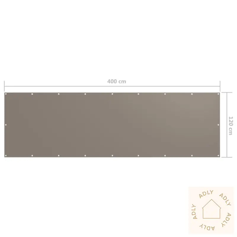 Balkongskjerm Gråbrun 120X400 Cm Oxfordstoff