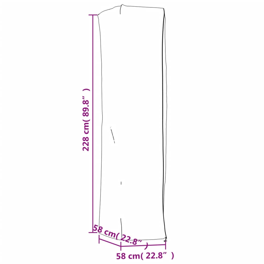 Varmeovntrekk 2 stk pyramideformet 58x58x228cm 420D oxfordstoff - Adly