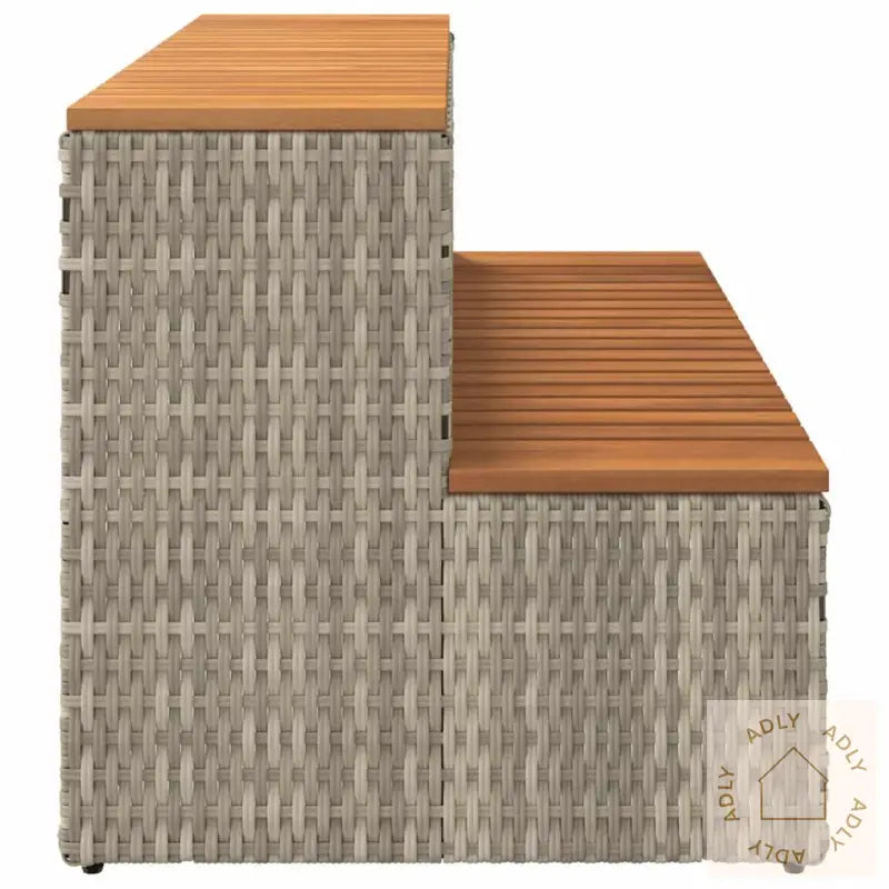 Badestamp Trinn Lysegrå 100X50X50,5Cm Polyrotting&Heltre Akasie