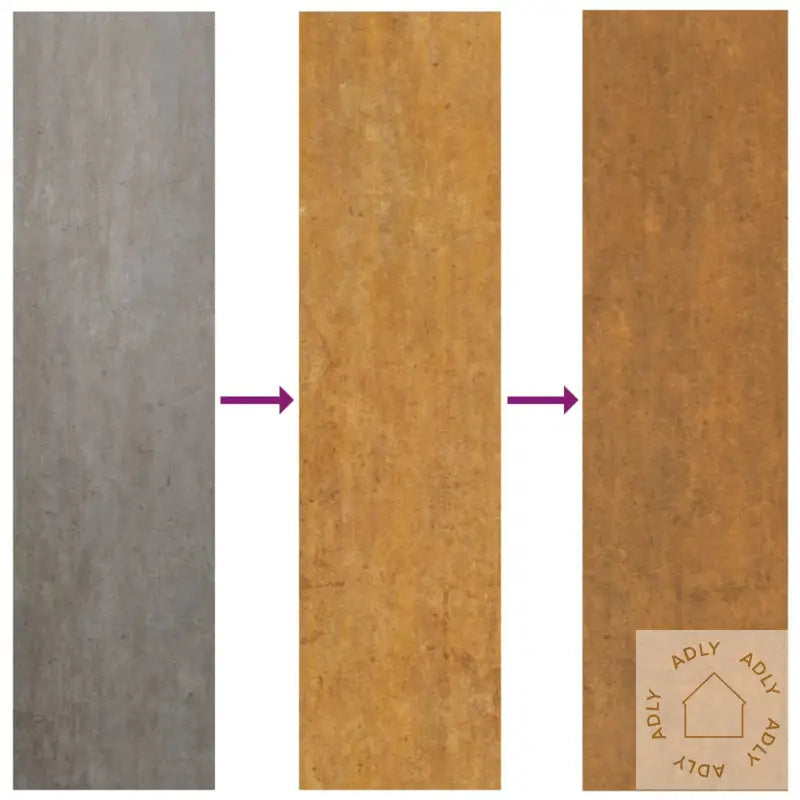 Veggdekorasjoner Til Hage 3 Stk 105X55 Cm Cortenstål Tredesign