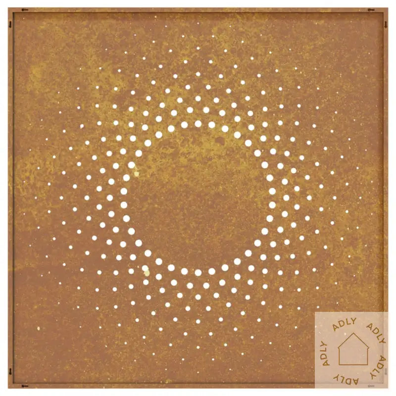 Veggdekorasjon Til Hage 55X55 Cm Cortenstål Soldesign