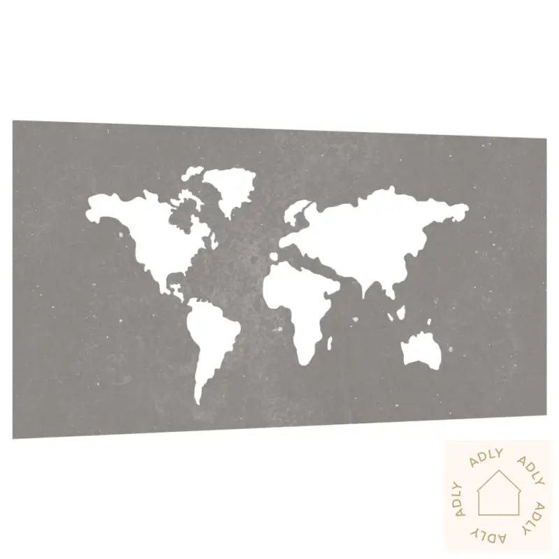 Veggdekorasjon Til Hage 105X55 Cm Cortenstål Verdenskart-Design