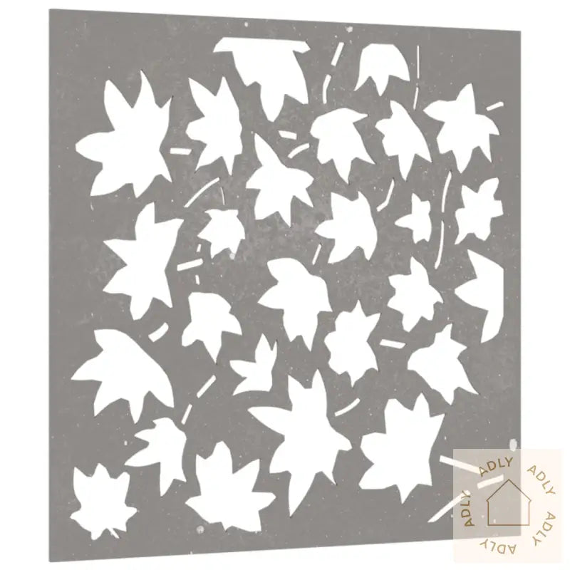 Veggdekorasjon Til Hage 55X55 Cm Cortenstål Lønnebladdesign
