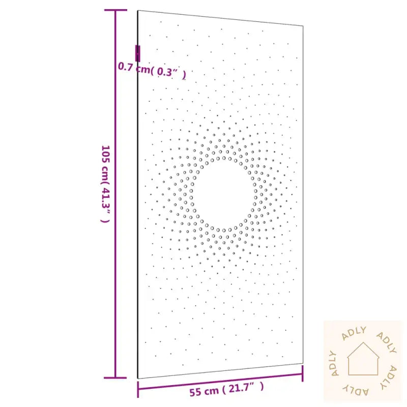Veggdekorasjon Til Hage 105X55 Cm Cortenstål Soldesign