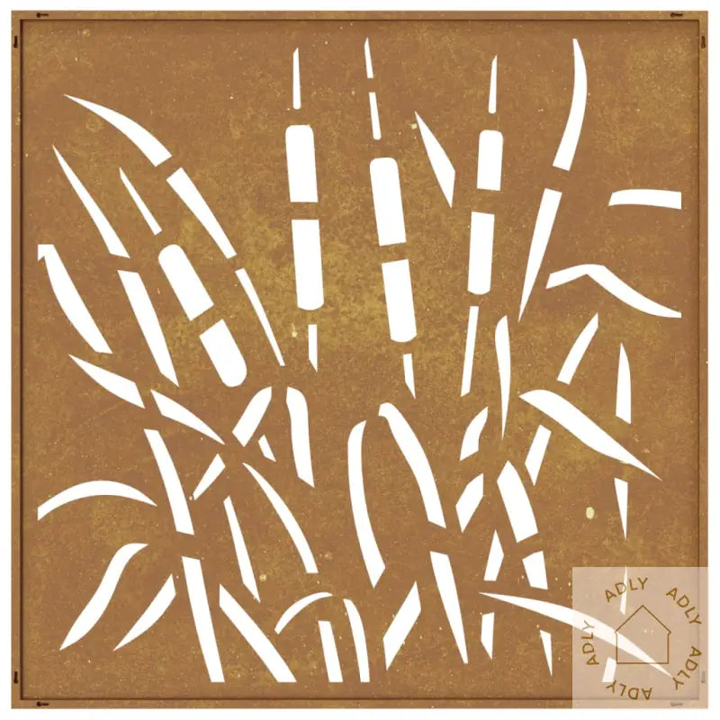 Veggdekorasjon Til Hage 55X55 Cm Cortenstål Grassdesign