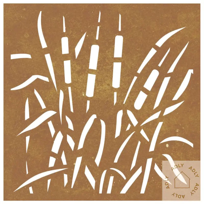 Veggdekorasjon Til Hage 55X55 Cm Cortenstål Grassdesign
