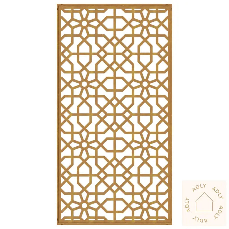 Veggdekorasjon Til Hage 105X55 Cm Cortenstål Maurisk Design