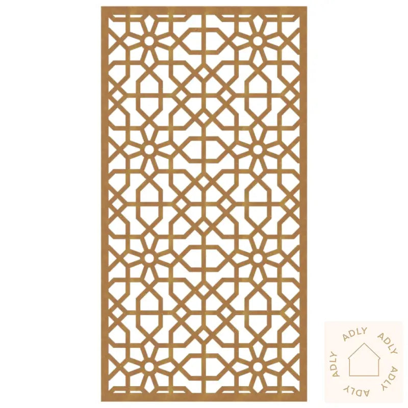 Veggdekorasjon Til Hage 105X55 Cm Cortenstål Maurisk Design