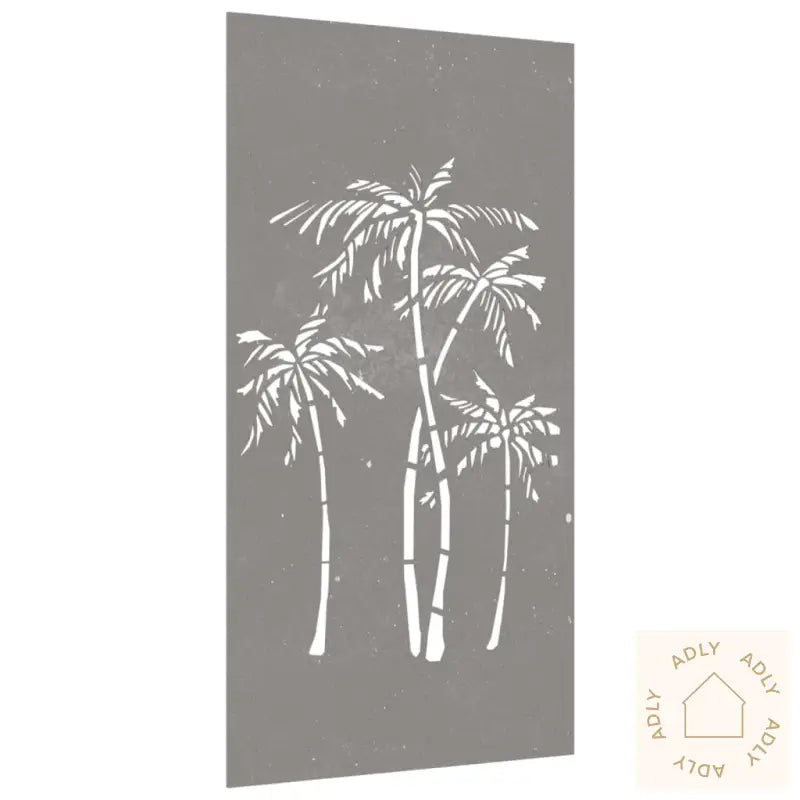 Veggdekorasjon Til Hage 105X55 Cm Cortenstål Palmetre-Design