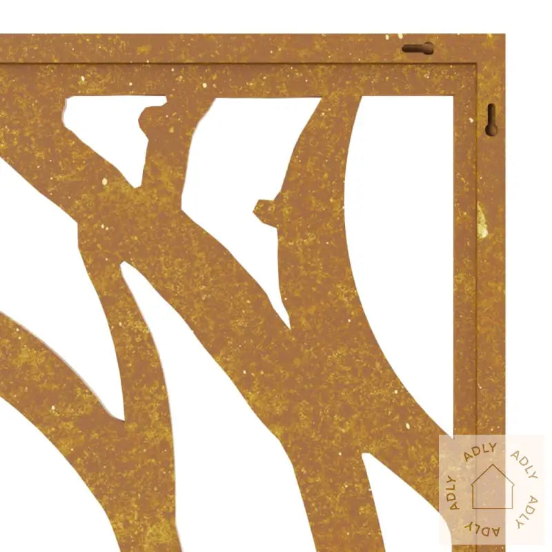 Veggdekorasjon Til Hage 105X55 Cm Cortenstål Skalldesign