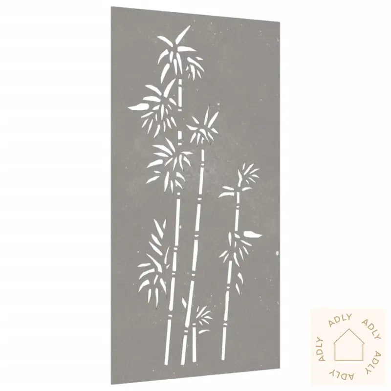 Veggdekorasjon Til Hage 105X55 Cm Cortenstål Bambusdesign
