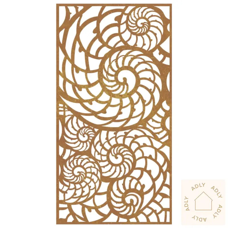 Veggdekorasjon Til Hage 105X55 Cm Cortenstål Skalldesign