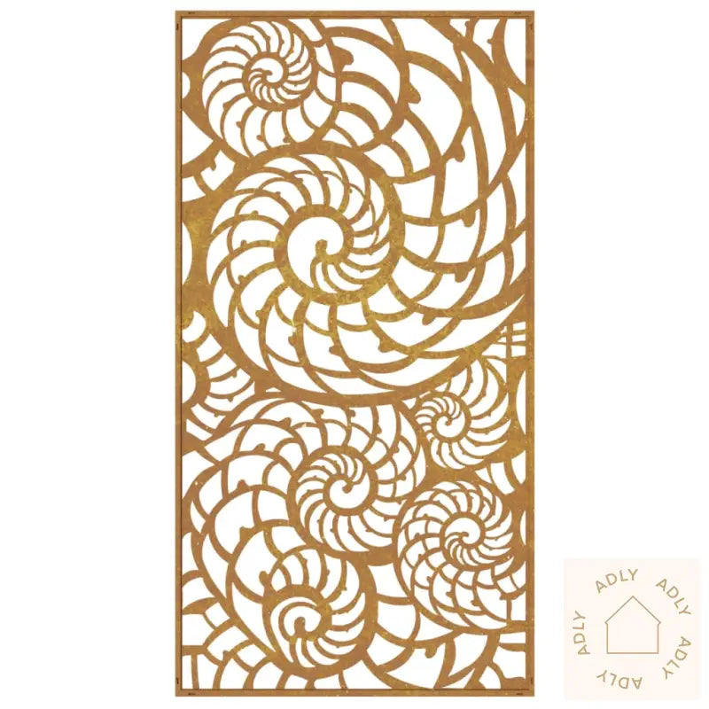 Veggdekorasjon Til Hage 105X55 Cm Cortenstål Skalldesign