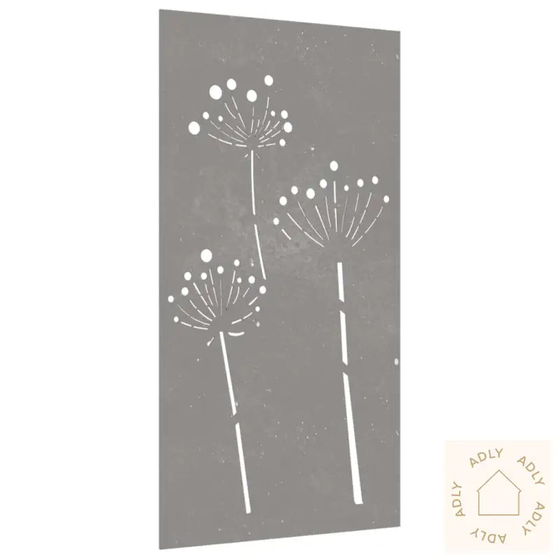 Veggdekorasjon Til Hage 105X55 Cm Cortenstål Blomsterdesign