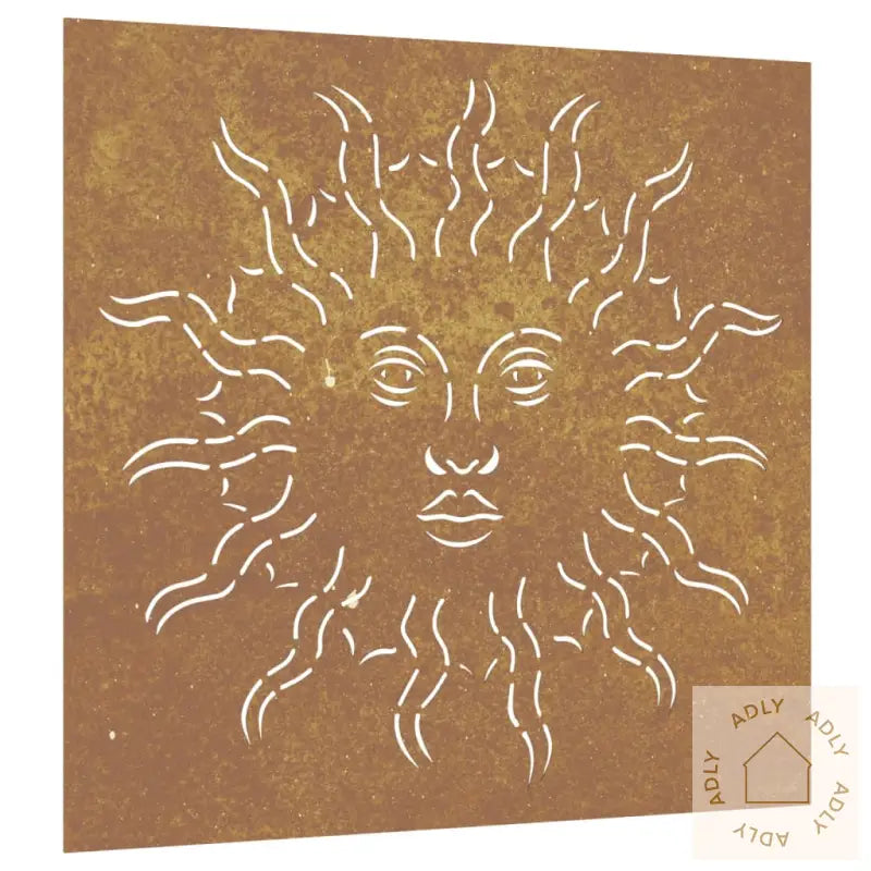 Veggdekorasjon Til Hage 55X55 Cm Cortenstål Soldesign