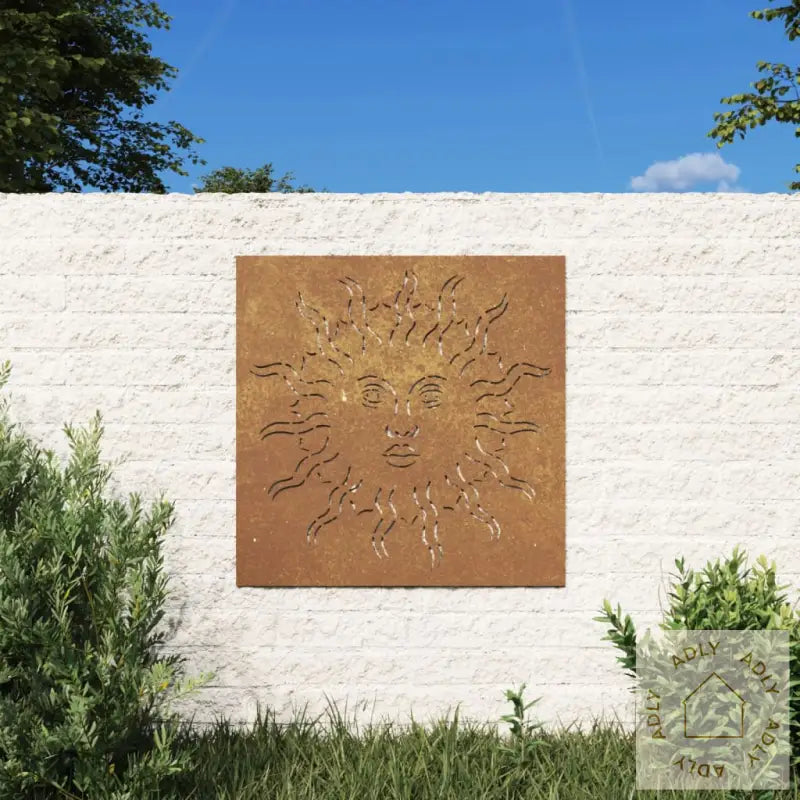 Veggdekorasjon Til Hage 55X55 Cm Cortenstål Soldesign