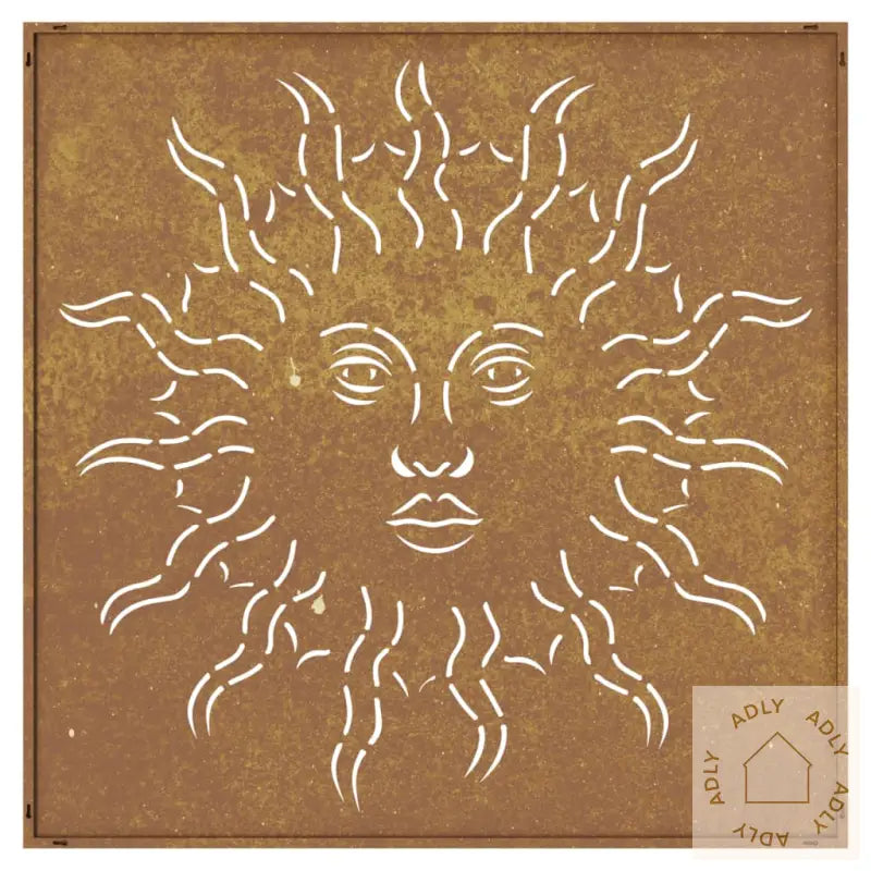 Veggdekorasjon Til Hage 55X55 Cm Cortenstål Soldesign