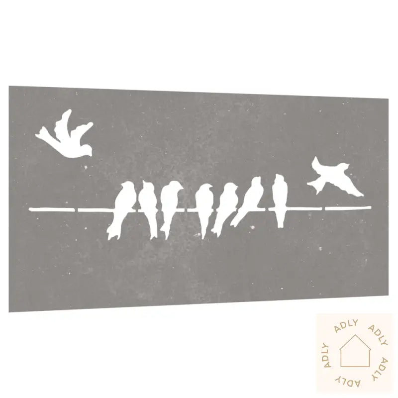 Veggdekorasjon Til Hage 105X55 Cm Cortenstål Fugldesign