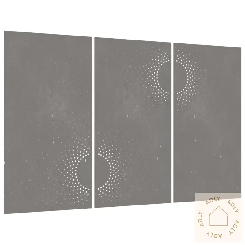 Veggdekorasjoner Til Hage 3 Stk 105X55 Cm Cortenstål Soldesign
