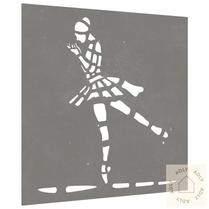 Veggdekorasjon Til Hage 55X55 Cm Cortenstål Ballerinadesign