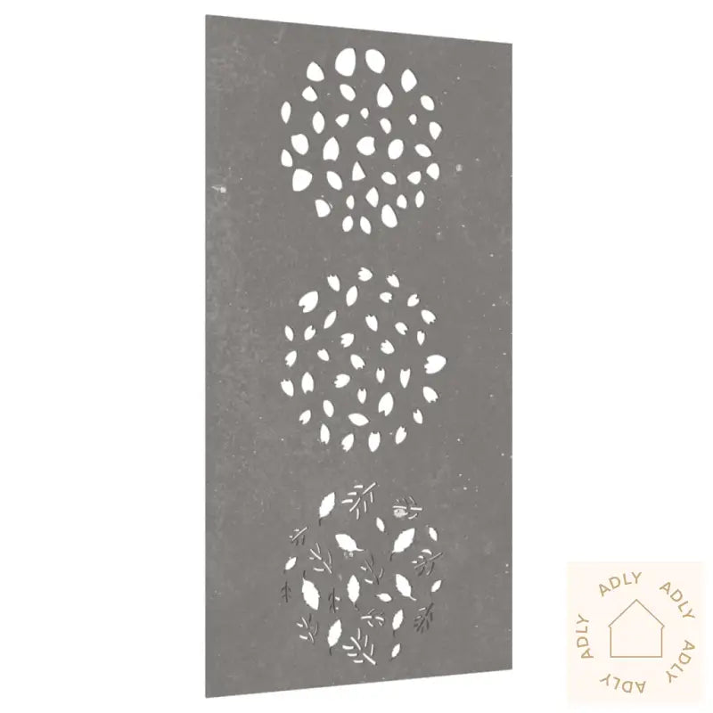 Veggdekorasjon Til Hage 105X55 Cm Cortenstål Bladdesign