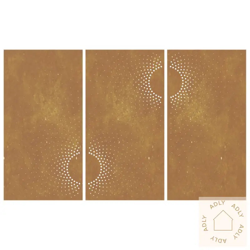 Veggdekorasjoner Til Hage 3 Stk 105X55 Cm Cortenstål Soldesign