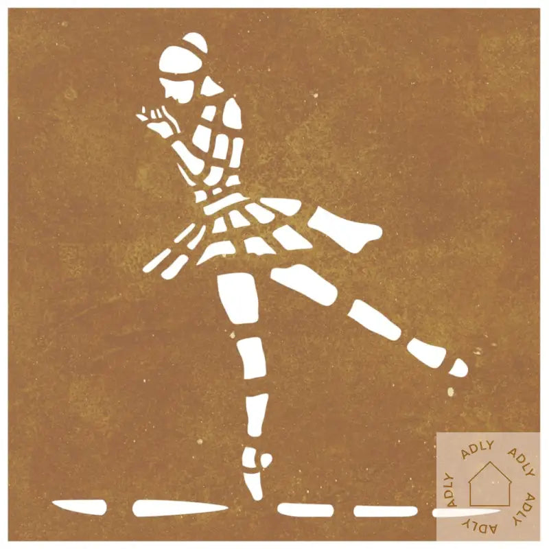 Veggdekorasjon Til Hage 55X55 Cm Cortenstål Ballerinadesign