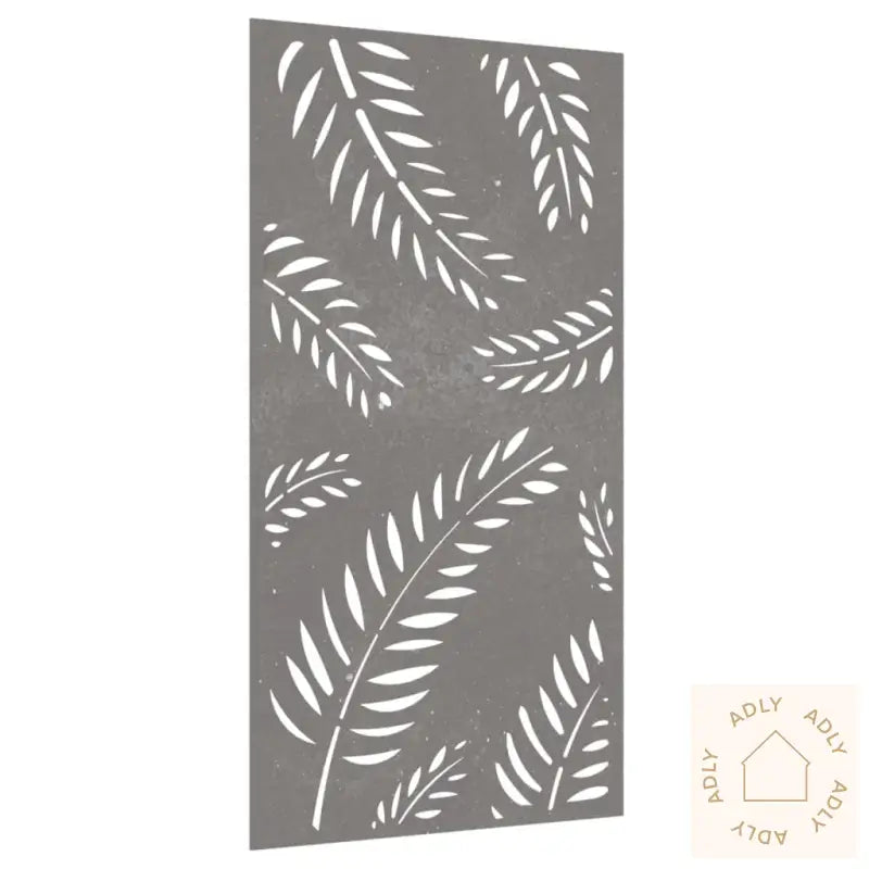 Veggdekorasjon Til Hage 105X55 Cm Cortenstål Bladdesign