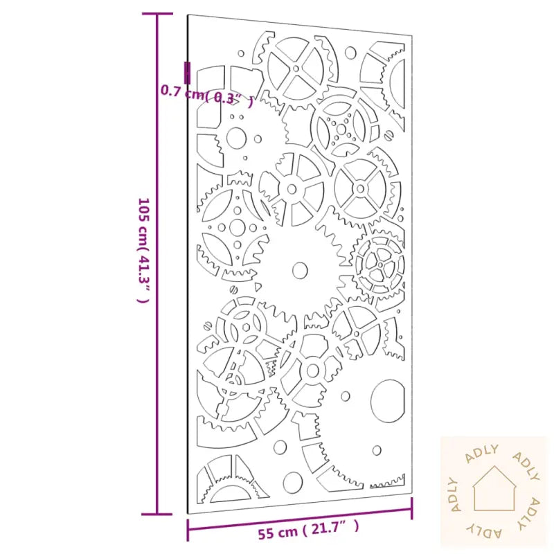 Veggdekorasjon Til Hage 105X55 Cm Cortenstål Girdesign
